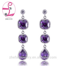 2018 Brazil earrings, cz stud earrings, wholesale fashion jewelry